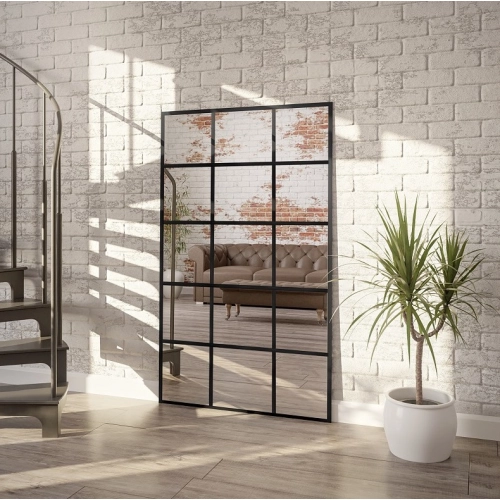 Lustro loft ze szprosami - 15 KWATER - kolor ramy do wyboru